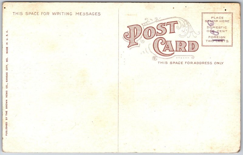 High School Waco Texas Campus Building Front Street View Postcard