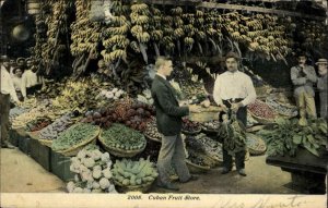 Havana Cuba Cuban Fruit Store Market c1910 Vintage Postcard