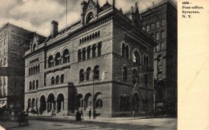 Vintage Postcard 1908 Post Office Building Historical Landmark Syracuse New York