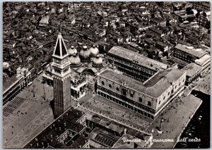 Venezia Panorama dall Aereo Venice Italy Buildings Real Photo RPPC Postcard