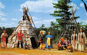 An Indian Chief And His Family Lake George, New York USA Unused 