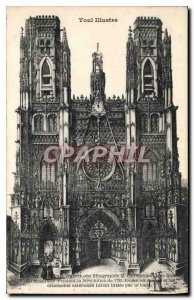 Postcard Old Cathedral of Toul Illustrates after a Ilthographie the represent...