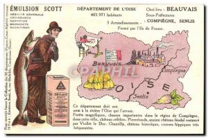 Postcard Old Scott Emulsion Department Oise Beauvais Compiegne Senlis