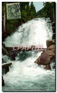 Postcard Ancient Rock Creek Falls Near Missoula Montana