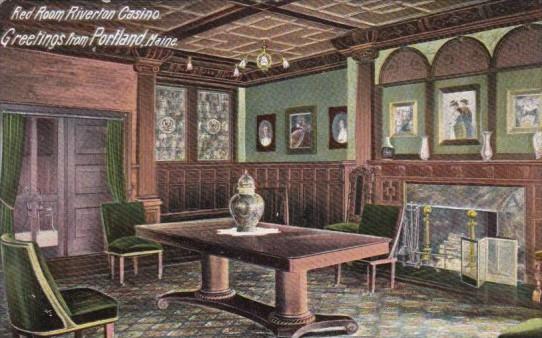 Interior Red Room Riverton Casino Greetings From Portland Maine 1905
