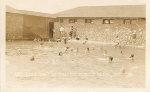 RPPC MALTA MT American Legion Health Plunge Swimming Pool Vintage Postcard 1930s