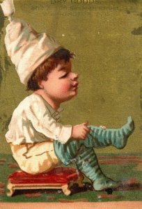 Dry Goods Little Boy Putting on Stockings Sleeping Hat Washington, D.C. P49