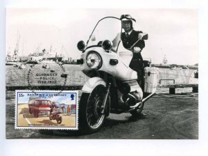 241422 Guernsey POLICE motorcycle 1980 year maximum card