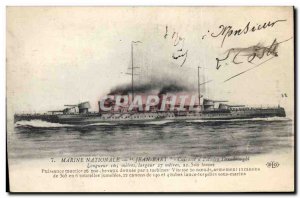 Old Postcard Boat Jean Bart Breastplate d & # 39escadre Dradnought