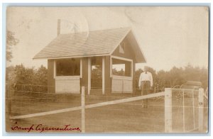 South Berwick Maine ME Postcard RPPC Photo Camp Agamenticus Carriage Scene 1909