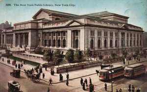 Vintage Postcard 1910's The New York Public Library New York City N.Y. Structure