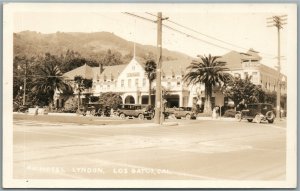 LOS GATOS CA HOTEL LYNDON REAL PHOTO POSTCARD RPPC