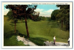 1920 Municipal Golf Course Ellis Park Cedar Rapids Iowa Antique Vintage Postcard