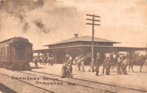 Okauchee Wisconsin Train Station Vintage Postcard AA29856