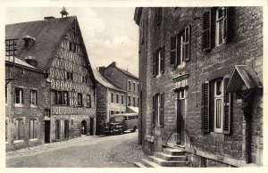 belgium, DURBUY s/Ourthe, Grand Hotel Majestic, Mercedes Bus, RPPC Postcard