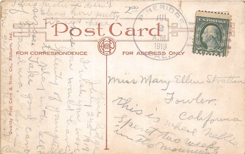 F81/ Pineridge California Postcard 1919 Orphanage? Kids Home