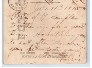 1915 Swimming Bathing Scene Saltair Beach Salt Lake City UT RPPC Photo Postcard