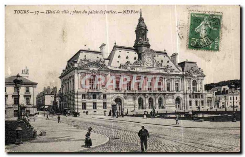 Postcard Old Towers Hotel City Square courthouse