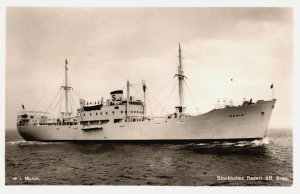 M/S Munin Cargo Ship Stockholms Rederi AB. Svea Vintage RPPC C238