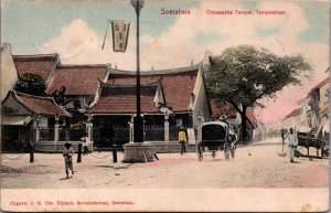 Indonesia Soerabaja Chinese Temple Tempelstraat Surabaya Vintage Postcard C096