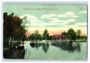 1910's Sylvan Lake, Forest Park, St. Louis, MO. Postcard F110E