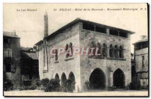 Old Postcard coins currency Figeac hotel