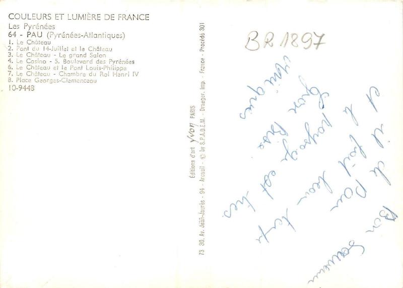 BR1897 France Pau multi vues