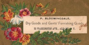 1880's P. Bloomingdale Store Albany New York Victorian Trade Card F109