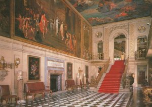 Derbyshire Postcard - Chatsworth House - The Painted Hall   RRR225