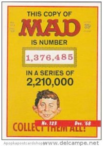 Lime Rock Trade Card Mad Magazine Cover Issue No 123 Dec 1968