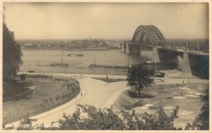 Netherlands Nijmegen Waalbrug Vintage RPPC 07.78