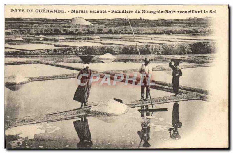 Postcard From Old Country Guerande Salterns Paludiers Du Bourg De Batz collec...