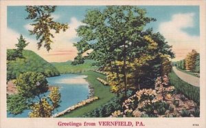 Pennsylvania Vernfield Greetings From Vernfiled