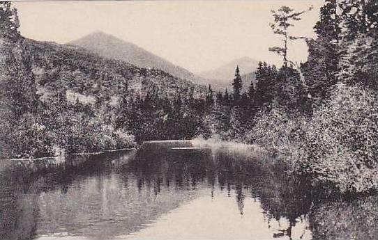 New York St Huberts Upper Ausable Lake And Haystack Mountain Albertype