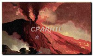 Postcard Old Volcano Vesuvio Eruzione Aprile 1906 Vista da Torete annunziata