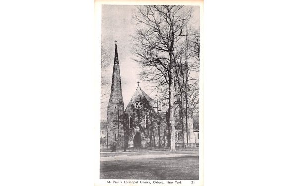 St Paul's Episcopal Church Oxford, New York Postcard