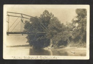 RPPC OAKVILLE IOWA RIVER BRIDGE COLUMBUS JUNCTION REAL PHOTO POSTCARD