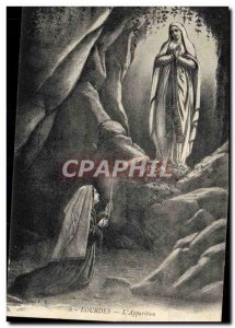 Old Postcard Lourdes L & # 39Apparition