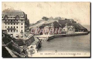 Postcard Old Granville on the Normandy Hotel Roc et