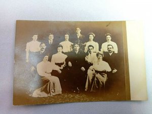 Vintage Postcard RPPC Family Portrait Photo