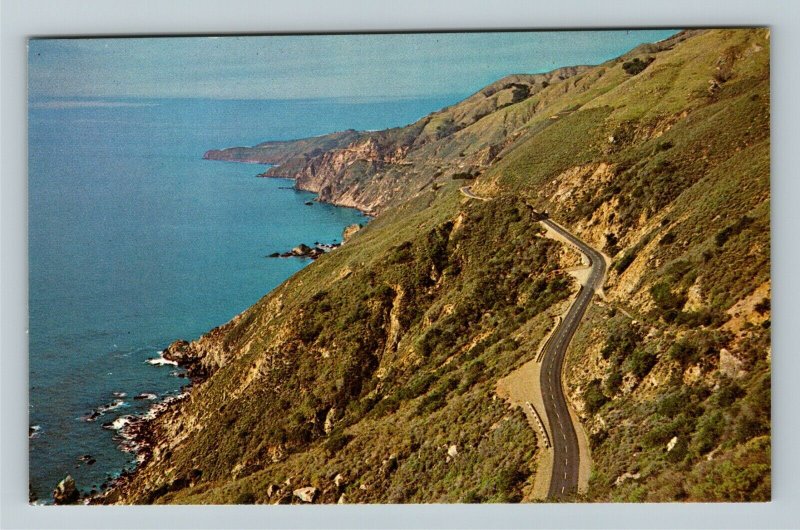 Big Sur, CA-California, Coast, Highway 1, Partington Ridge, Chrome Postcard