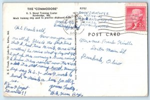 c1956 Bainbridge Maryland Postcard Commodore U. S. Naval Training Center Posted