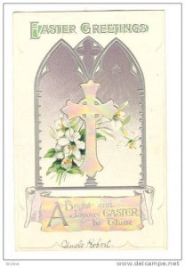 EASTER Mother of Pearl Cross on front, 00-10s