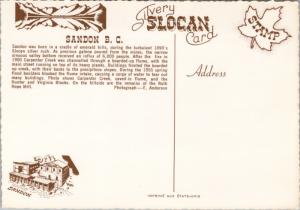 Sandon BC British Columbia Slocan Valley Ruth Hope Mill Unused  Postcard D53