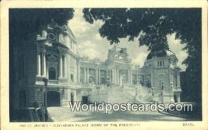 Rio De Janeiro Guanabara Palace (Home of the President) Brazil Postcard
