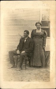 Independence Kansas John Broken Nose Plant Injury c1910 RPPC Vintage Postcard