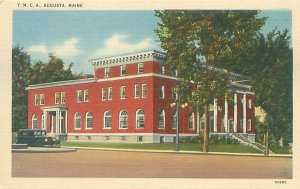 Augusta Maine YMCA Linen Postcard Unused