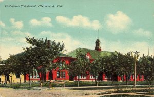 Postcard Washington High School, Aberdeen, So. Dak. Vintage Divided Back