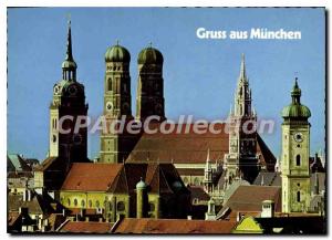 Postcard Modern MUNCHEN MUNICH Pfarrkirche St Peter Dom Neues Rathaus