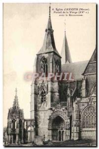 Old Postcard of Church & # 39Avioth virgin Portal with Recevesse